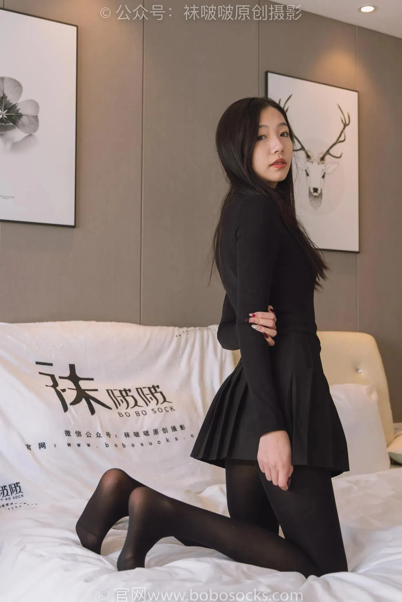 [BoBoSocks袜啵啵]NO.184 小甜豆-黑皮鞋、厚黑丝 [140P]插图2
